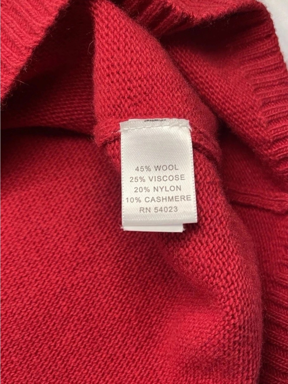 Banana Republic Dress Women’s L Red Sweater Luxury Cashmere Wool Blend Cowl Neck - Picture 10 of 10